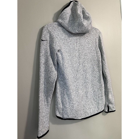 Nike Drifit Womens fleece hoodie Pullover Thin Sweater Heather Grey Size XS #734 - Picture 8 of 14